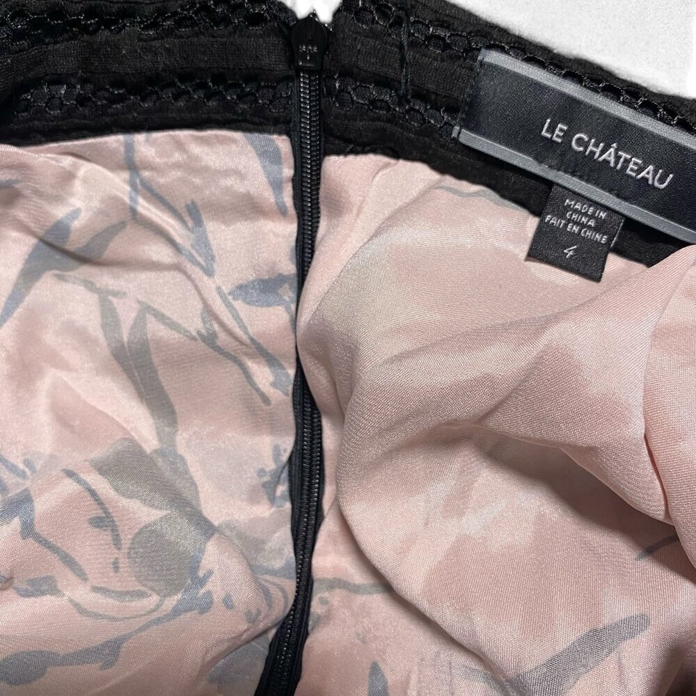 Le Chateau - Long (Midi) Fit & Flare Pinup Blk w pink Underlay - Picture 7 of 10